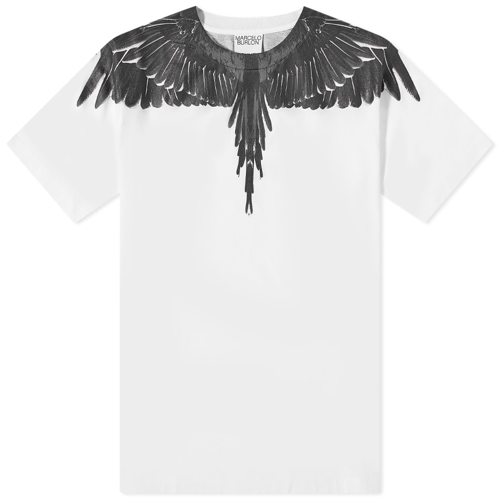 Majica Marcelo Burlon Icons Wings Tee Bela | CMAA018C99JER0010110, 0