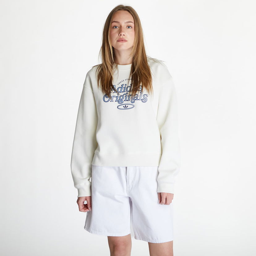 Pulover adidas Originals Graphics Sweatshirt Off White Bela | IR7474
