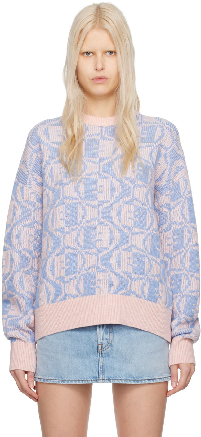 Pleteni pulover Acne Studios Crewneck Sweater Roza | C60081-