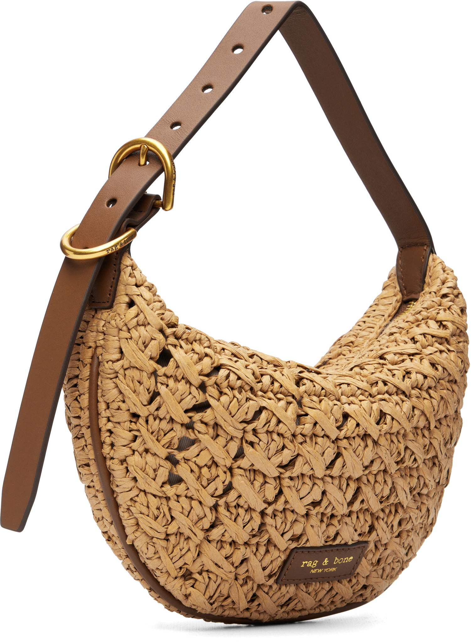 Torba za čez ramo rag & bone Rag & Bone Mercer Small Raffia Shoulder Bag Bež | RF100901, 1