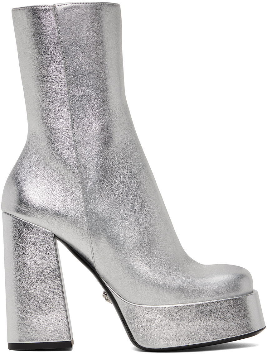 Superge in čevlji Versace Aevitas Boots "Silver" Siva | 1010174_1A08164, 0