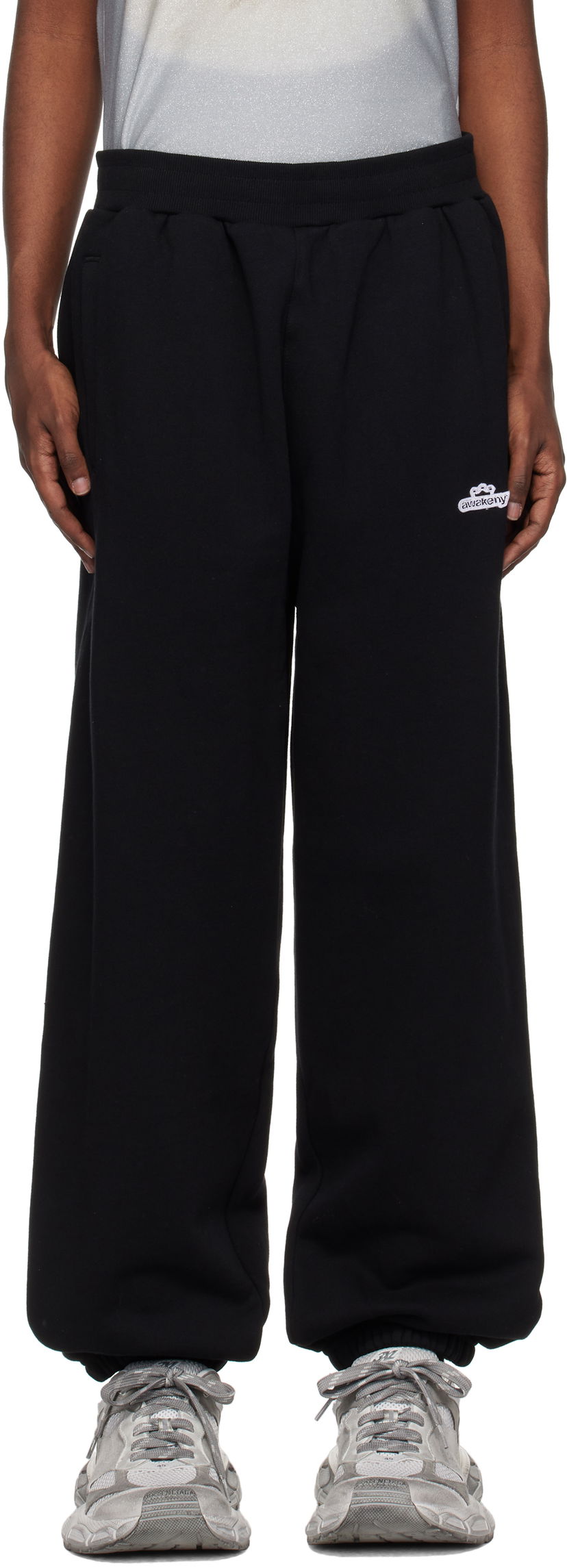 Trenirka Awake NY Crown Logo Sweatpants Črna | AWK-FW24-PA301