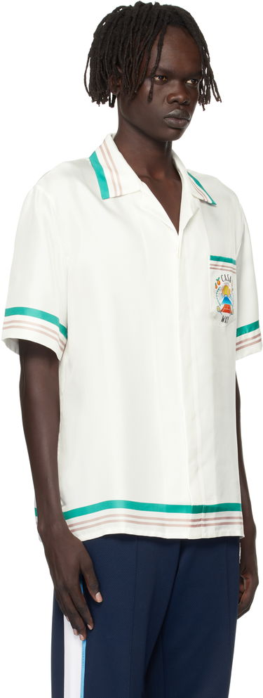 Srajce Casablanca Cuban Collar Resort Shirt Bela | MPF25-SH-003-07, 3