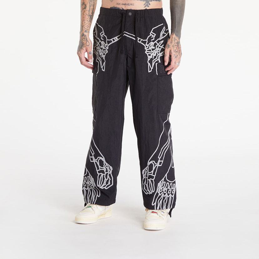 Cargo hlače Pleasures Eva-1 Cargo Pants Black Črna | P24E002 BLACK