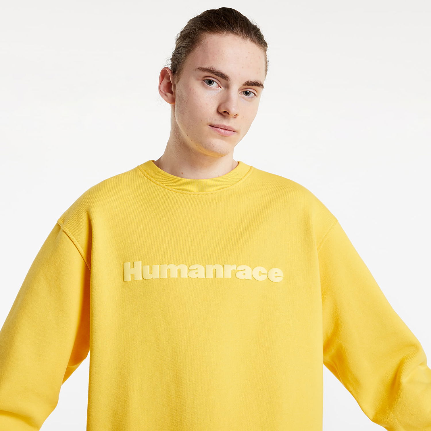 Pulover adidas Originals Pharrell Williams x Basics Crew Bold Rumena | HI5544, 0