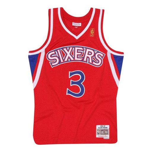 Dres Mitchell & Ness Mitchell & Ness Philadelphia 76ers Iverson Authentic Jersey Rdeča | 353J-320-FGYAIV