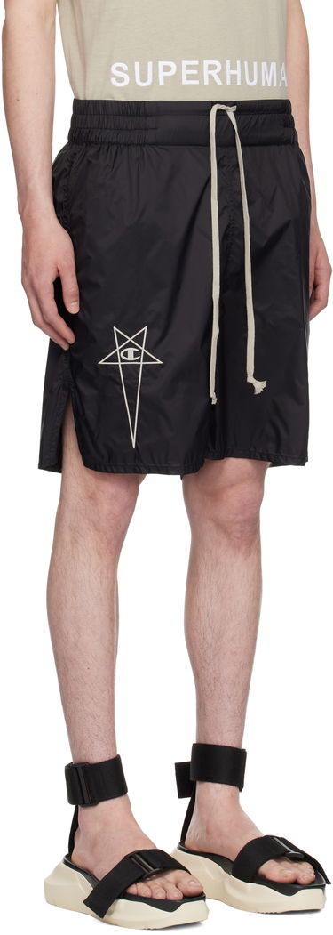 Kratke hlače Rick Owens Rick Owens Champion Edition Taffeta Shorts Črna | CM01E1681 CHNY NYLON, 1