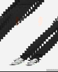 Embroidered Wool Cargo Pants Black