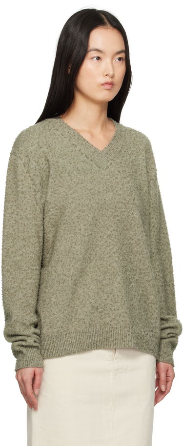Pleteni pulover Maison Margiela Maison Margiela Pilling V-Neck Sweater Rjava | S50HN0011 M13108, 4