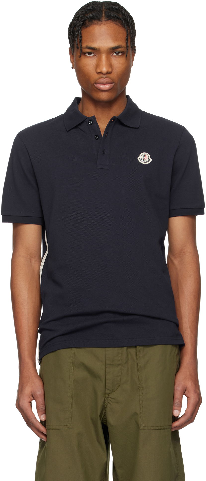 Polo majica Moncler Moncler Archivio Short Sleeve Polo Mornarica | K10918A0002689A16