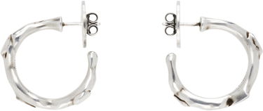 Uhani Ann Demeulemeester Ann Demeulemeester Juana Silver Thorn Hoop Earrings Kovinski | 2520-W-JE53-JW020-070, 0