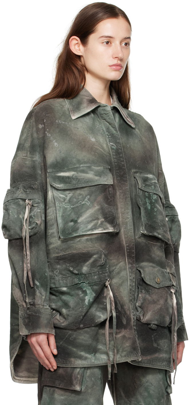 Srajce The Attico Attico Fern Denim Jacket Zelena | 241WCB48 D022, 1