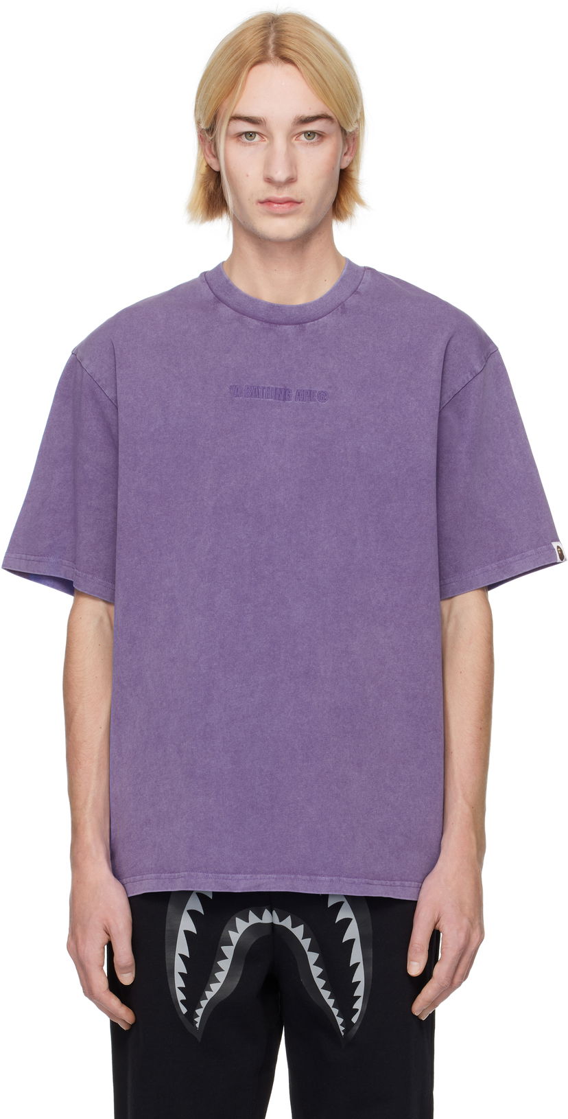 Majica BAPE Relaxed Fit Logo T-Shirt Lila | 001CSK801309M