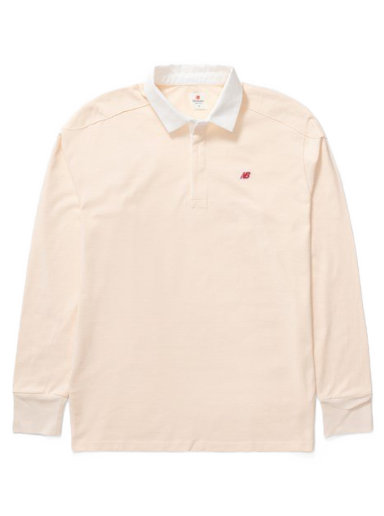 Polo majica New Balance Made In Usa Long Sleeve Polo Bež | MT33545MCU