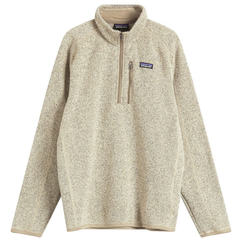Pleteni pulover Patagonia Men's Better Sweater 1/4 Zip Pullover Fleece, Size L Bež | 25523-PLCN