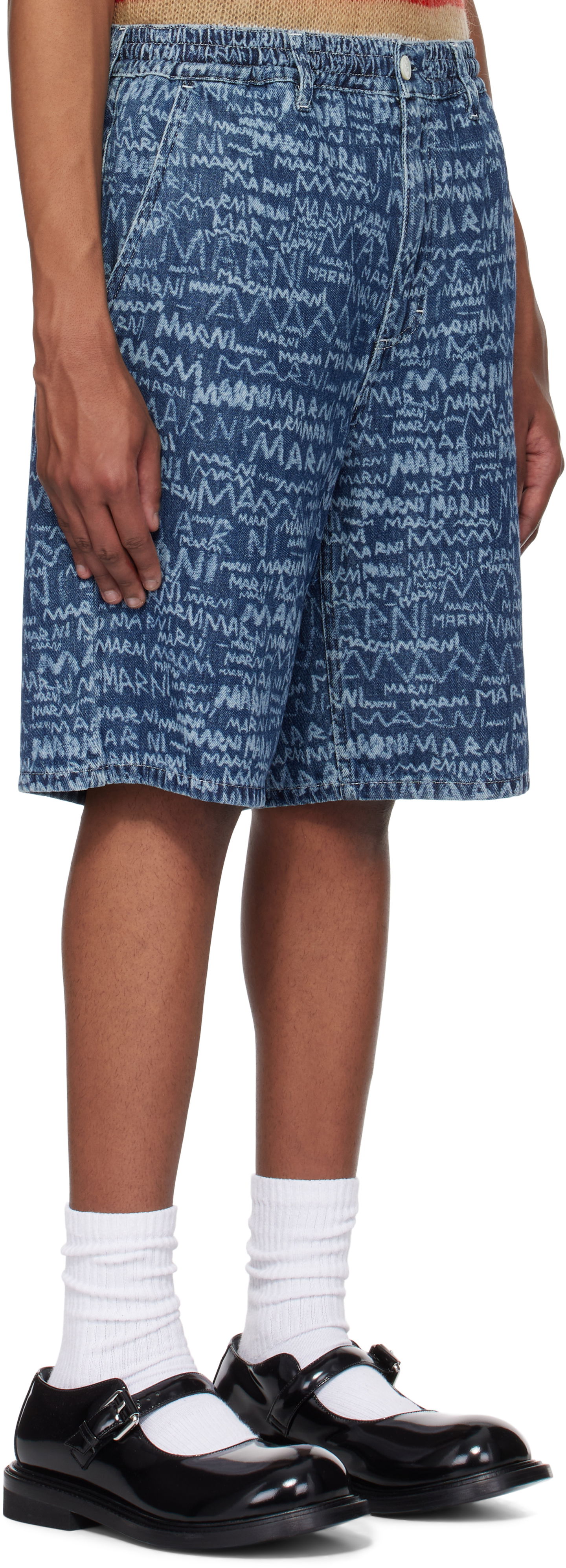 Kratke hlače Marni Marni Bleached Lasered Denim Shorts Modra | PUJU0070A0 USCX38, 1
