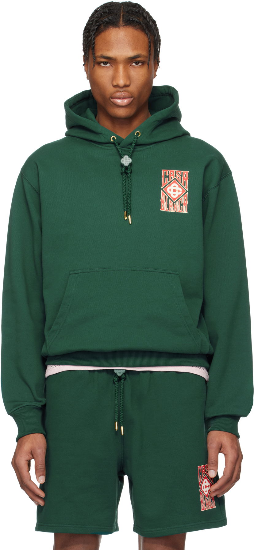 Pulover Casablanca Casablanca Gothic Logo Hoodie Zelena | MS25-JTP-292-01
