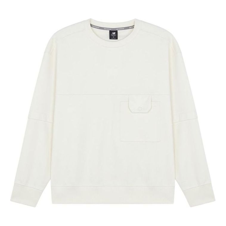 Pulover New Balance Lifestyle Sweatshirt Bela | AMT21369-IV