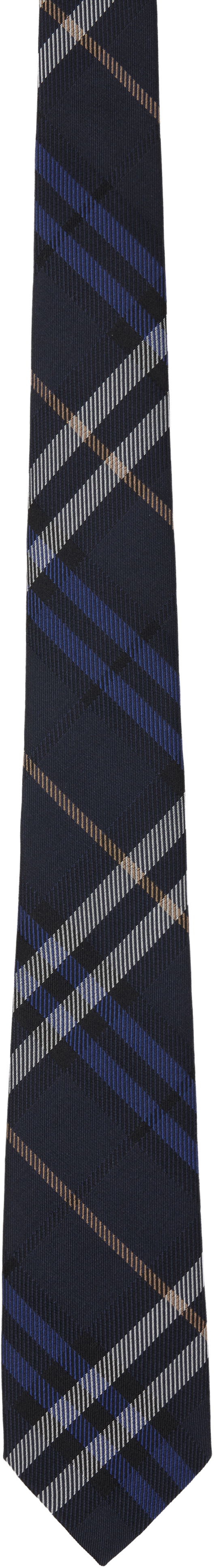 Modni dodatki Burberry Burberry Check Silk Tie Mornarica | 8110978