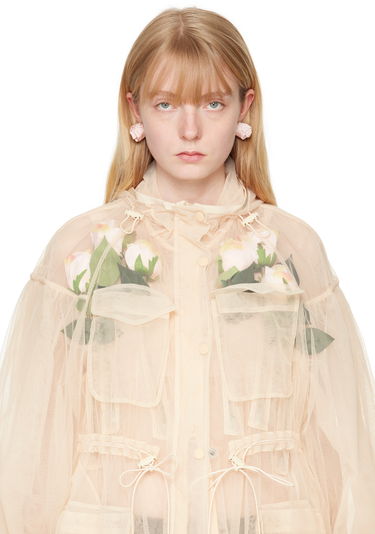 Šala Simone Rocha Simone Rocha Rose Stud Earrings Roza | ERG403 1067, 2