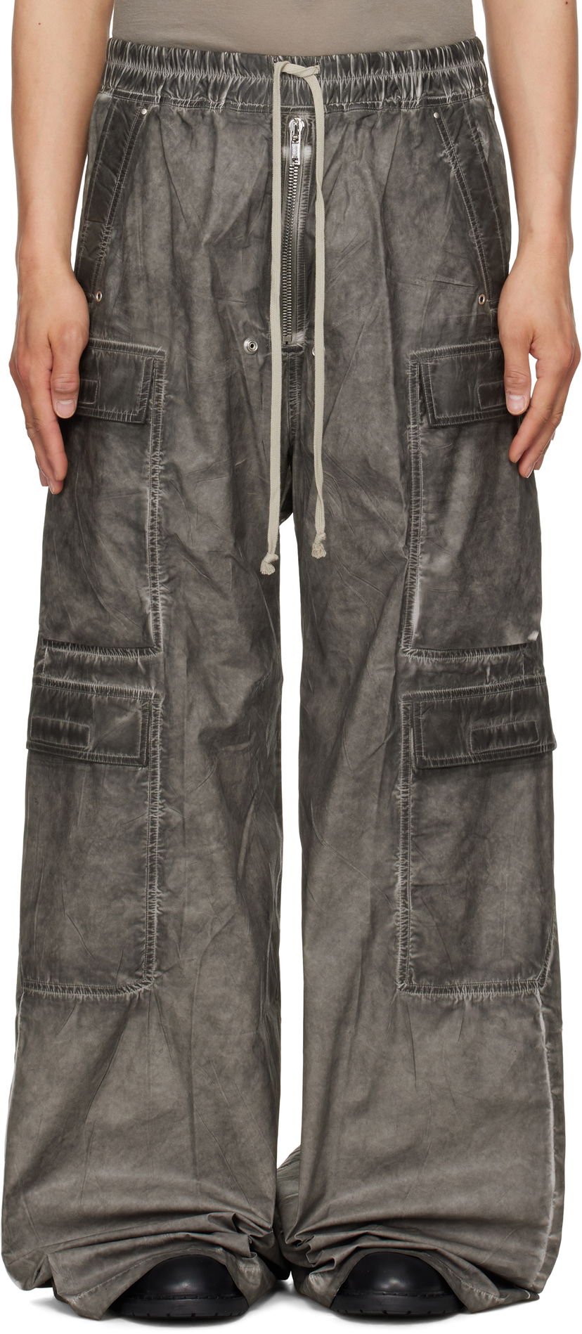 Cargo hlače Rick Owens Rick Owens DRKSHDW Hollywood Double Cargo Jumbo Belas Pants Siva | DU01E3398 PF