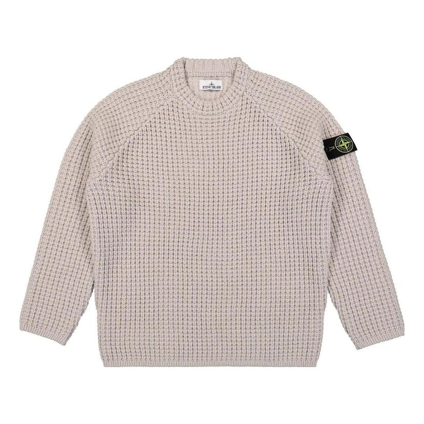 Pleteni pulover Stone Island Waffle Knitted Sweater Bež | 7915502D5-V0097