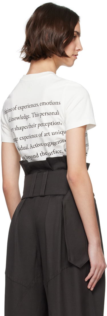 Majica JW Anderson JW Anderson Text Print T-Shirt Bela | JT0294-PG1510, 2