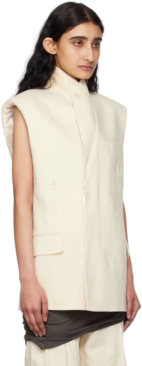 Telovnik Helmut Lang Helmut Lang Car Vest Bež | O04HW199, 1