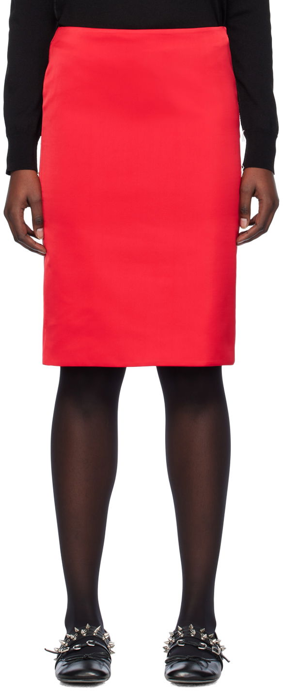 Krila We11done We11done Vented Midi Skirt Rdeča | WD-SK0-24-289-W-RD