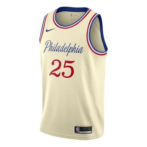 Dres Nike NBA Philadelphia 76ers Ben Simmons 25 City Edition Swingman Jersey Bež | AV4664-281