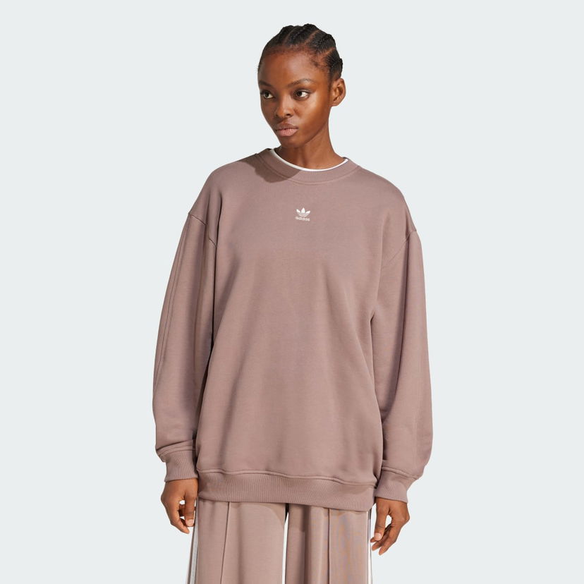 Pulover adidas Performance Essentials Oversized French Terry Sweatshirt Lila | JD1982