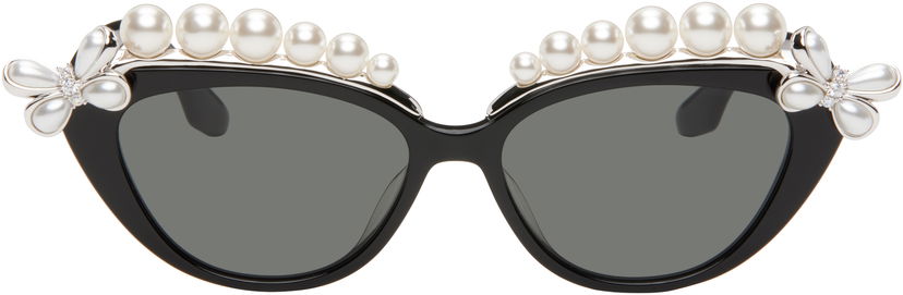 Sončna očala SHUSHU/TONG SHUSHU/TONG YVMIN Edition Pearl Eyebrow Sunglasses Črna | 24741BLK00NN