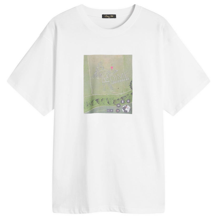 Majica Dime GPS Graphic T-Shirt, Size Large Bela | DIMESU2555-WHT