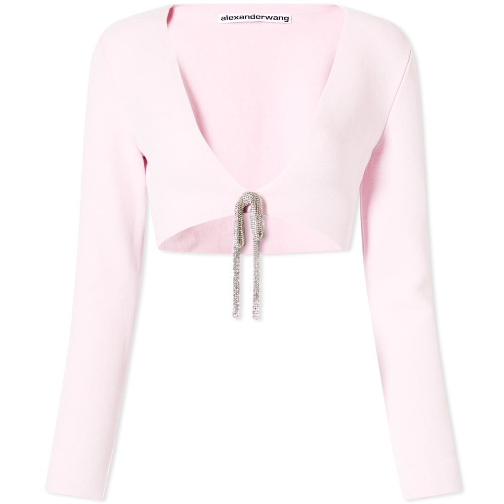 Pleteni pulover Alexander Wang V-Neck Crop Cardigan Roza | 1KC1233033-950, 0