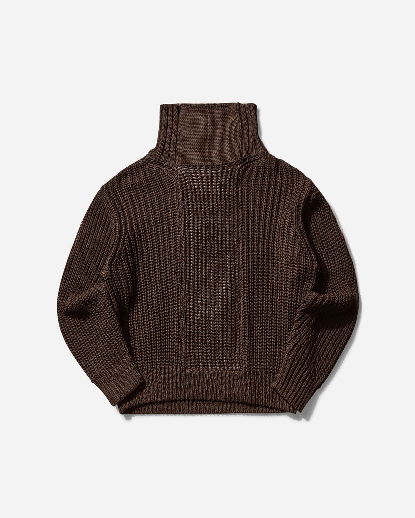 Pleteni pulover Cav Empt Twill Back Side Knit Sweater Rjava | CES27KN01 BROWN
