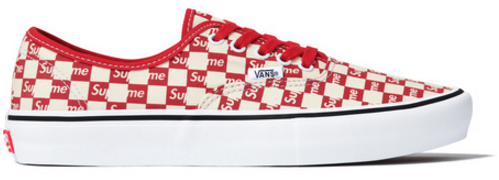 Superge in čevlji Vans Authentic Supreme Red Checker Logo Rdeča | VN000Q0DJLY, 0
