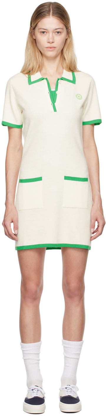 Obleke Sporty & Rich Hilary Knit Minidress Bela | DR005S408SO