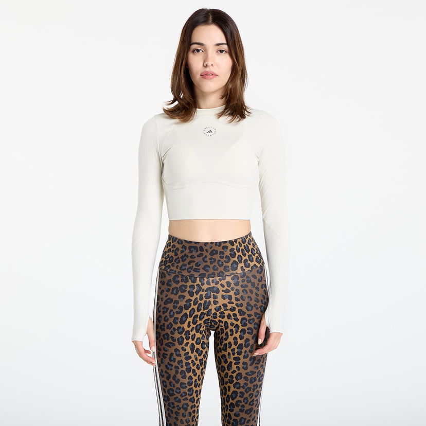 Krop-top adidas Performance Stella McCartney Training Longsleeve Crop Top Bela | JM1403