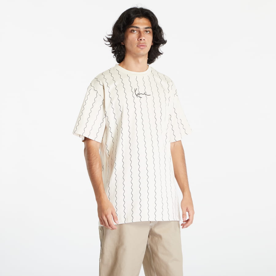 Majica Karl Kani Small Signature Ziczac Pinstripe Tee Bela | 6037819, 0