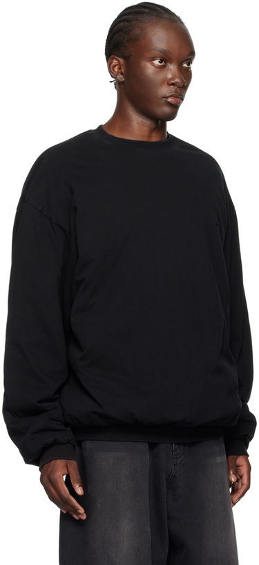 Pleteni pulover We11done We11done Padded Sweatshirt Črna | WD-TS2-24-785-U-BK, 1