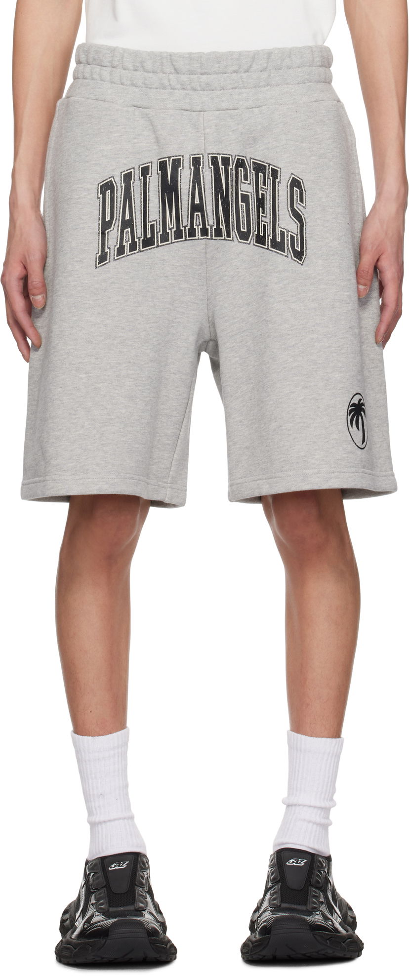 Kratke hlače Palm Angels Palm Angels College Palm Shorts Siva | PMCI028S25FLE0010810