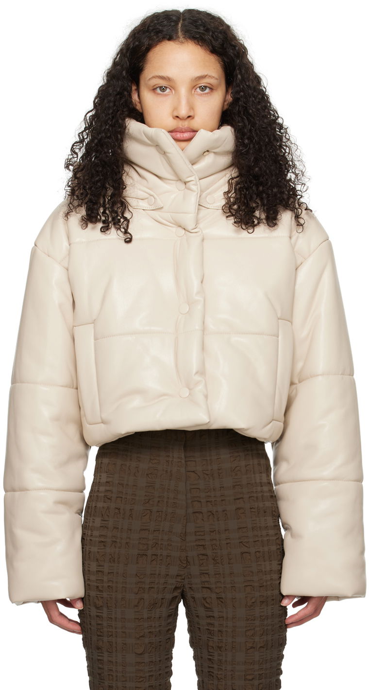 Jakna Nanushka Aveline Vegan Leather Jacket Bež | NW23CROW01971