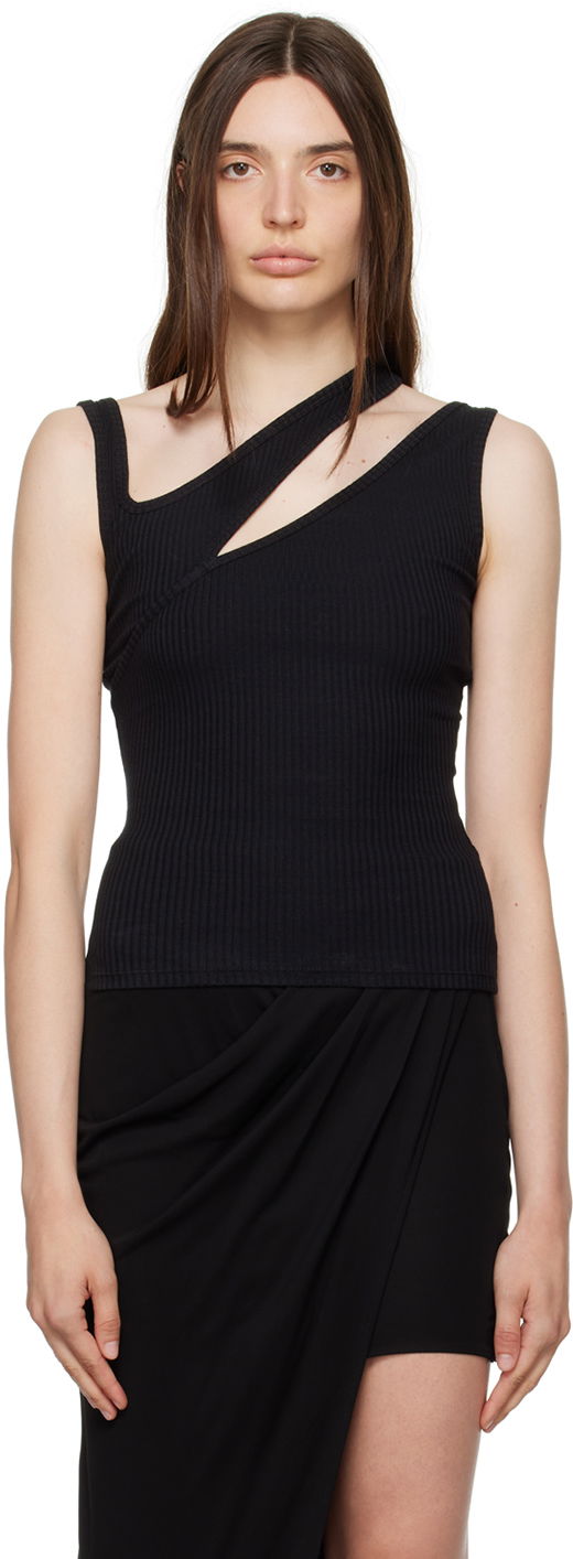 Majica brez rokavov Han Kjøbenhavn Han Kjobenhavn Cutout Ribbed Tank Top Črna | W-132789