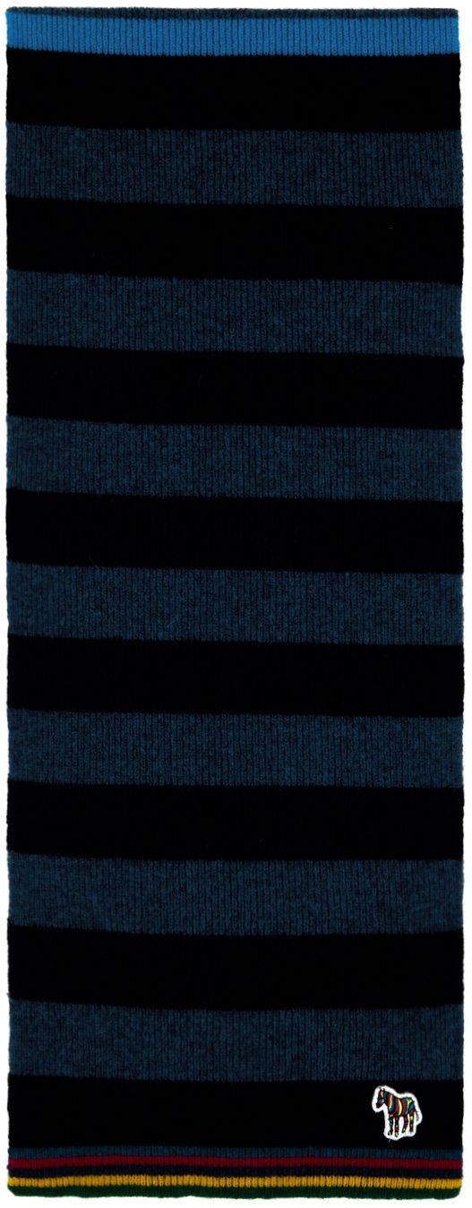 Šala Paul Smith PS Paul Smith Striped Knitted Scarf Modra | M2A-151MK-M767-47-0