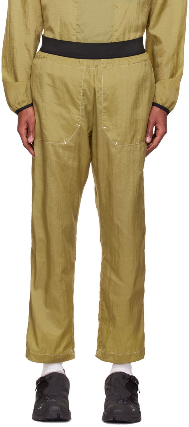 Hlače Ranra Nylon Relaxed-Fit Trousers Zelena | AMSS22PA102621030103