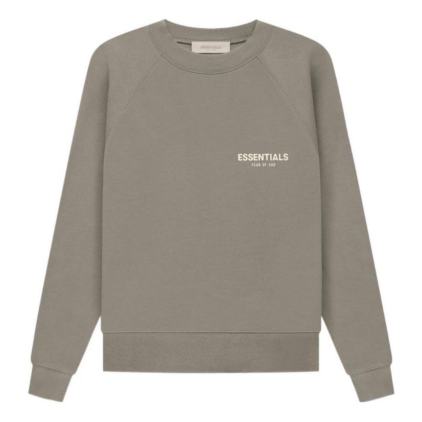 Pleteni pulover Fear of God Essentials Logo Crewneck Sweatshirt Zelena | FOG-SS22-266