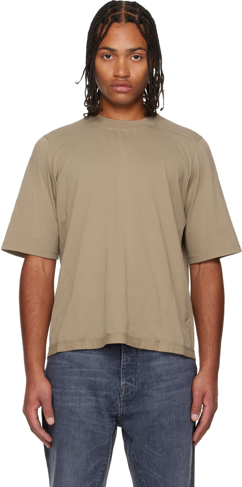 Majica Rick Owens DRKSHDW Concordians Walrus T-shirt Bež | DU02E7252 RNP