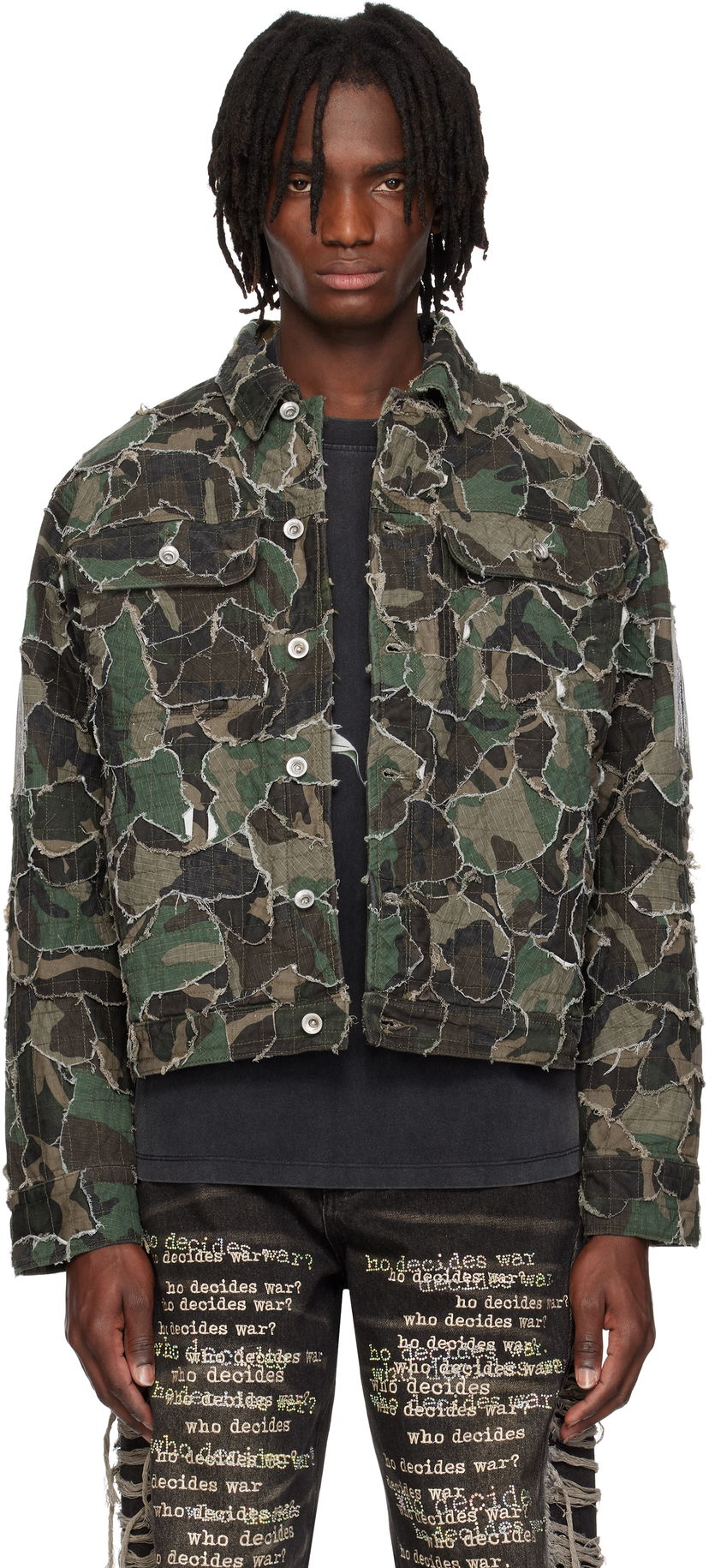 Jakna Who Decides War Who Decides War Camo Trucker Jacket Zelena | 1131230011SS25