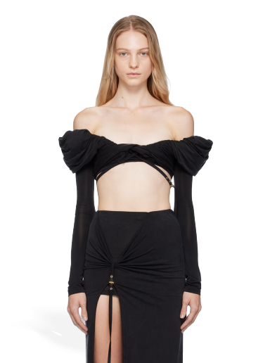 Majica Jacquemus Le Chouchou 'Le Haut Spalla' Blouse Črna | 23H233TO072-2307