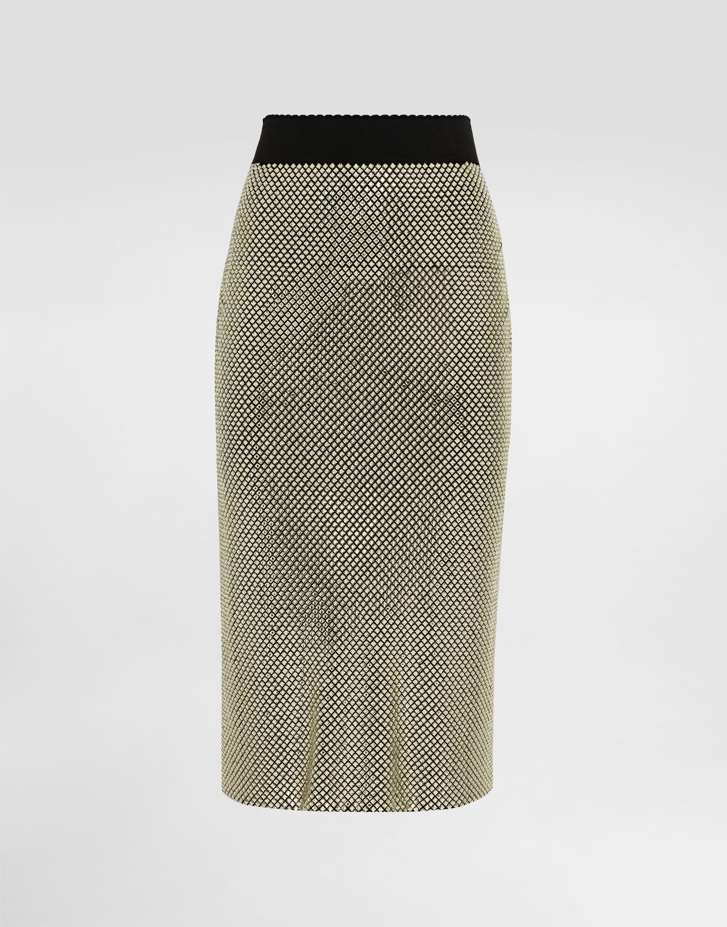 Krila Dolce & Gabbana Midi Pencil Skirt In Crystal Mesh Kovinski | F4C05ZFLSK3S0997, 0